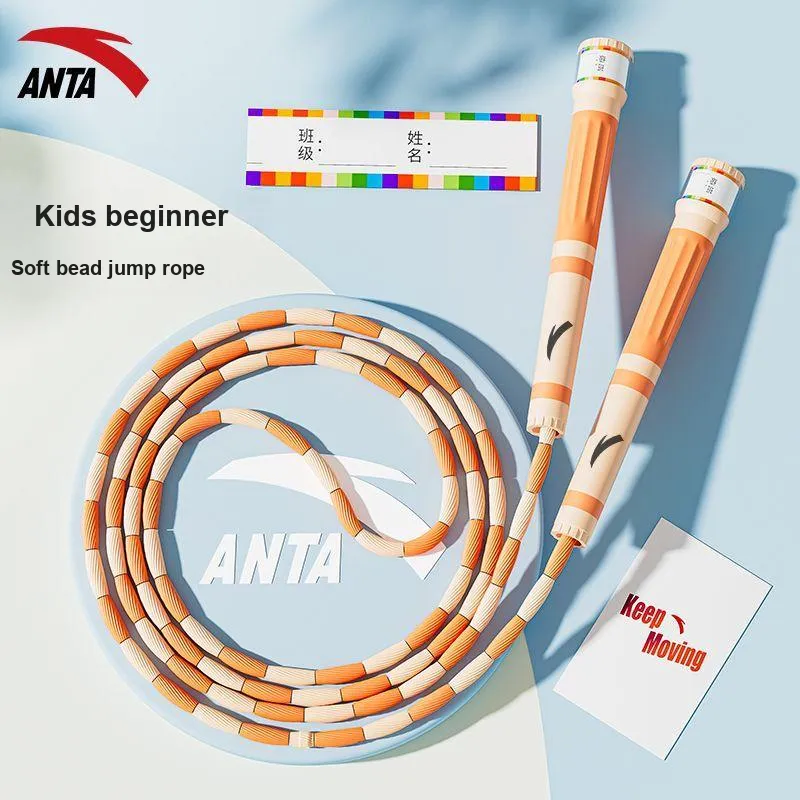 Anta Fitness Training Non Countable Jump Ropes Kids PU Rope, Silicone Controller 3m Orange With Fruit Pieces-1