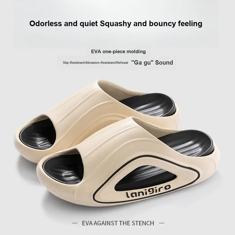 Foot Recreation Men's Sports EVASlip Resistant Soft Sole Squashy And Bouncy Feeling Indoor Home Bathing Slippers-21