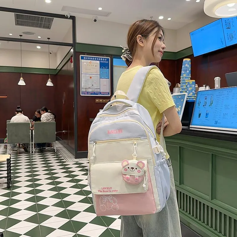 Yalu Nylon Backpack Regular Unisex Multicolor-9
