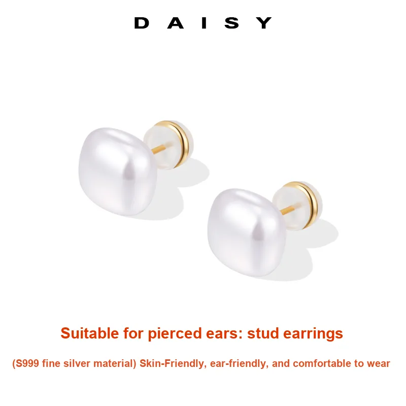 Daisy Dream 999 Fine Silver Stud Earrings Women's-2