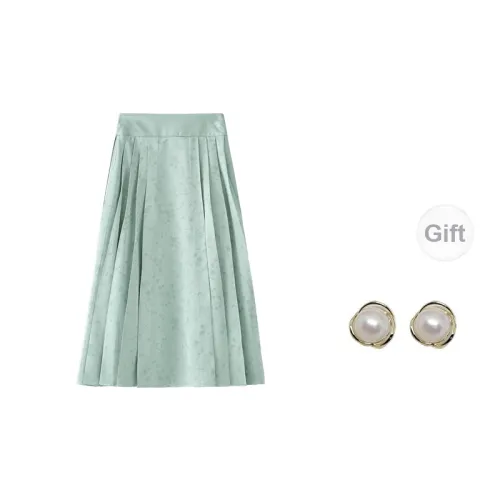 ANNECHEN Casual Long Skirts Women's Green