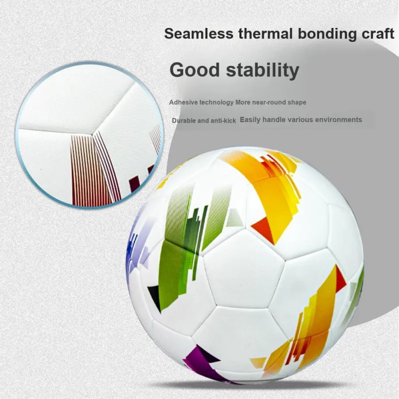 PSYCHE Size 5 Soccer PU Seamless Thermal bonding Unisex Multicolor-3