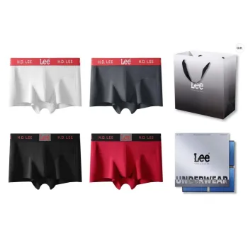 Lee Underpants Men's 4 Pack Box+Shopping Bag