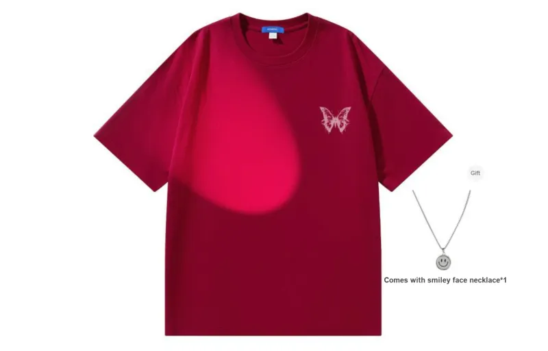 PEIMENG Short Sleeved T Shirts Unisex Comes With Necklace-27