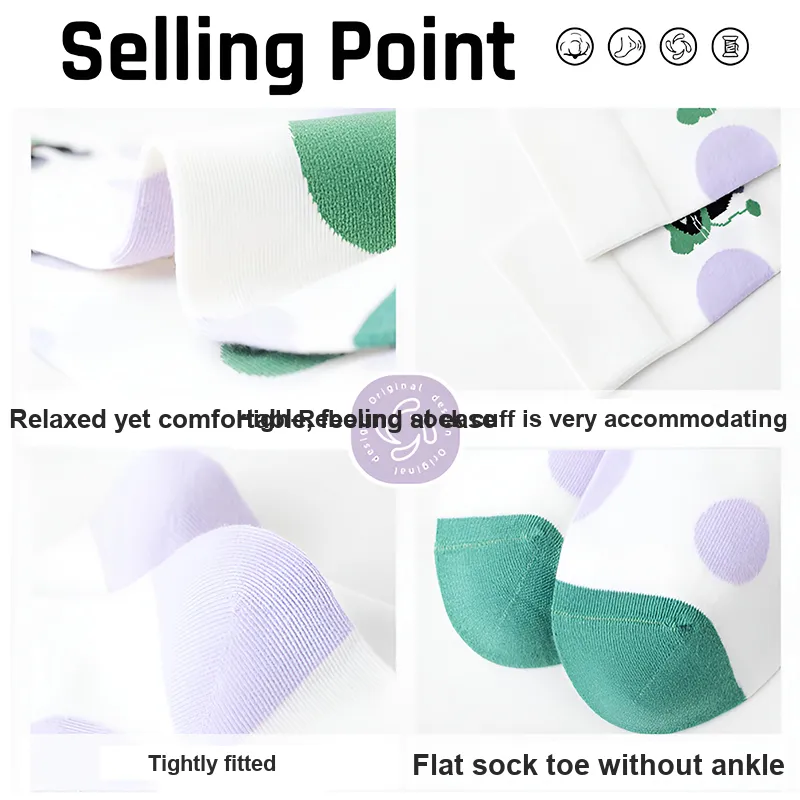 MIIOW Mid Calf Socks Unisex 3 Pack-5