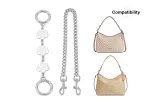 Silver camellia + decorative chain puppy buckle 45cm