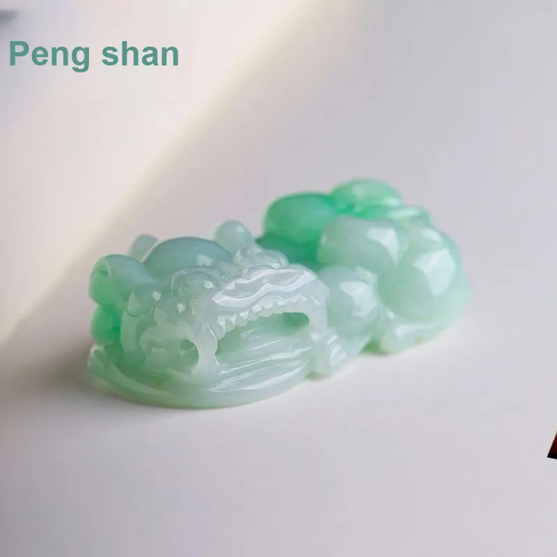 Pengshan Ice Glutinous Jadeite Pendants Unisex-1