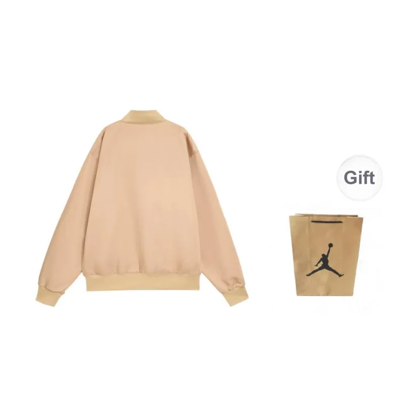 Jordan Jackets Coats Unisex Khaki Shopping Bag Included-1