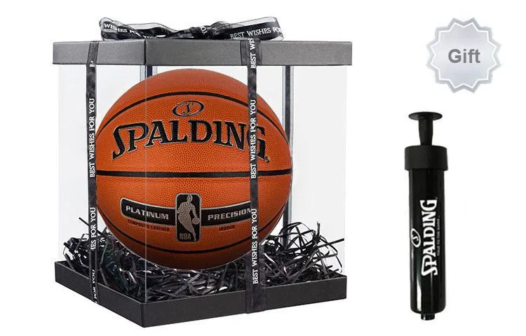 SPALDING Precision Platinum Collection PU Basketball Brown Red Size 7 Training Unisex-3