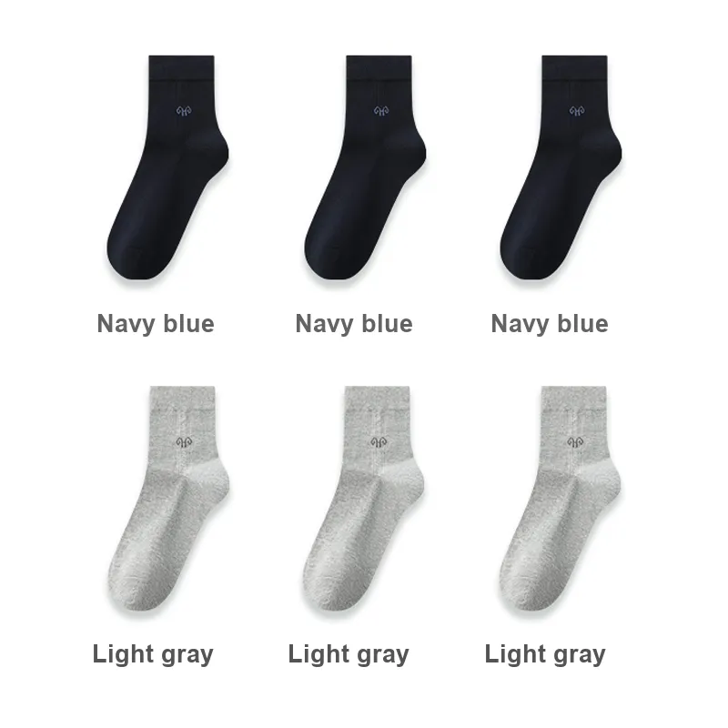 H YXIANG Mid Calf Socks Men's 6 Pack-7