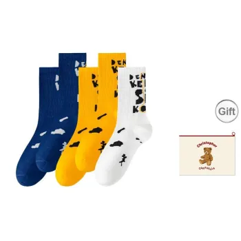 Caramella Mid Calf Socks Men's Shopping Bag Combo Set