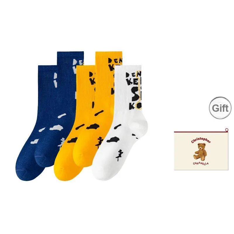 Caramella Mid-Calf Socks Men's Shopping Bag Combo Set-0
