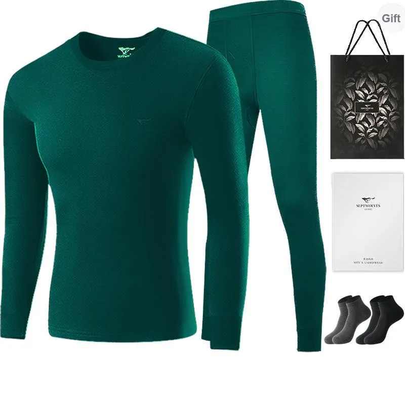 SEPTWOLVES Thermal Set Men's Gift Box Set+Shopping Bag-12