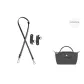 (Graphite Gray Same Color with Perforated Edge) Crossbody Shoulder Strap+[Perforated]Set