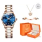 Ceramic Strap Rose Case Blue Dial