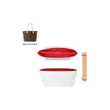 [2-Piece Set]Vegetable Tanned Leather Pressure Relief Shoulder Strap Pad+Red DuPont Paper Liner