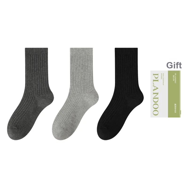 PLANDOO Mid Calf Socks Unisex Shopping Bag 3 Pack-4