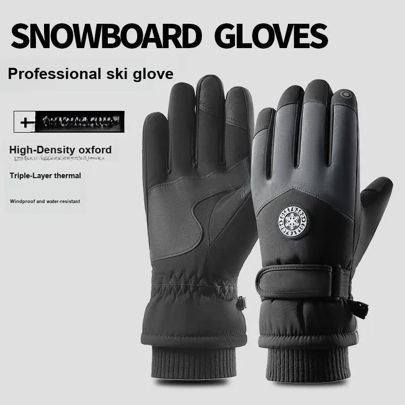 Dual-card SP Ski Gloves Touchscreen Warm Outdoor Mountaineering Sports Cycling Electric Bike Gloves Unisex-1