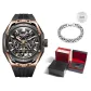 Rose Case Black Dial Black Strap