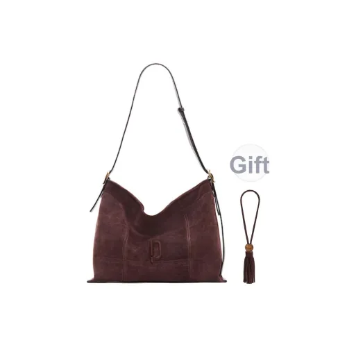 PECO Большая емкость Нишевая Коммутация Универсальная Сумка через плечо Сумка на плечо Унисекс Коричневый