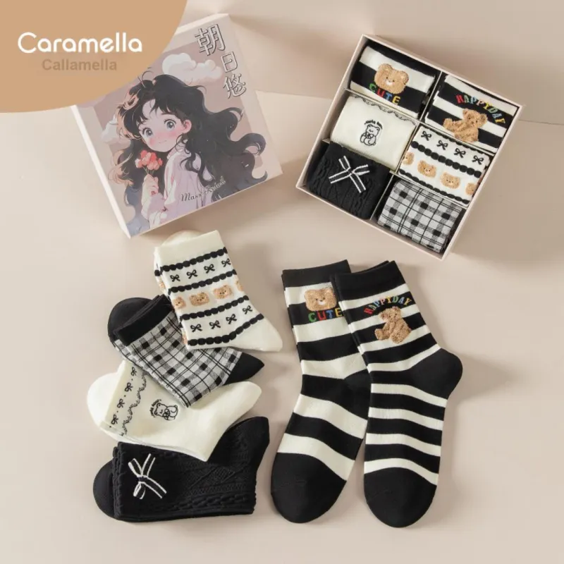 Caramella Mid Calf Socks Women's 6 Pack-11