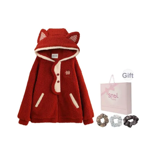 SNBL Красный Женские Бархатные Куртки