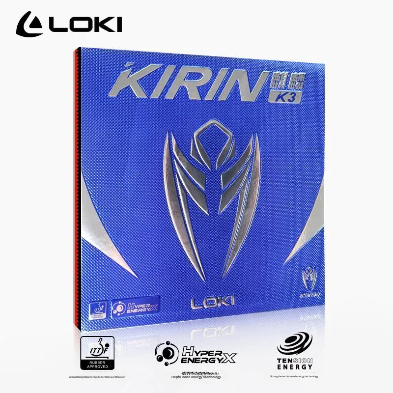 LOKI Ping Pong Paddle With Built in Rubber Inverted Rubber Carbon Fiber Smoothness Large Hole Mesh Sponge Unisex Red-1