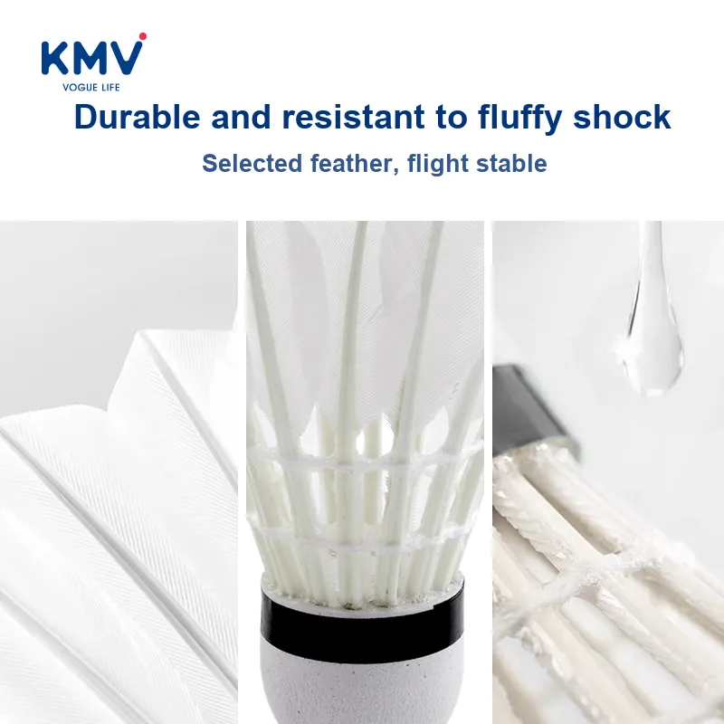 KMV 6 Pack Duck Feather Training Match Ball Bronze Collection Shuttlecocks-2