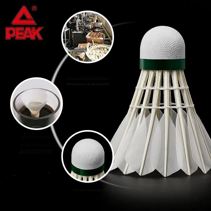 PEAK D200a Goose Feather Shuttlecock 6 Pack Goose Feather Shuttlecocks-5