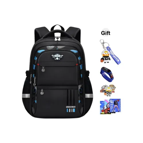 Zhiduobao Ткань Рюкзак Большой Детский Королевский Синий Черный Синий