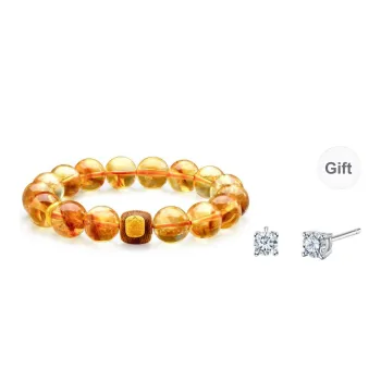 Mokinggran Natural Citrine Jade Bracelets Women's