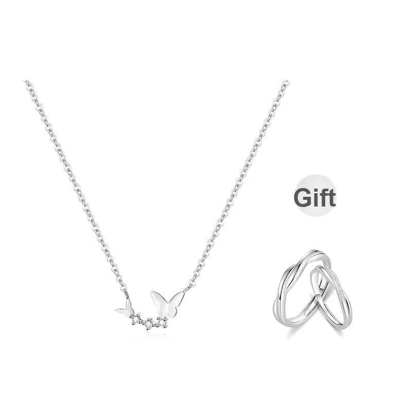 BHI # Sweet Love Confession Necklaces Women's Free Couple Rings