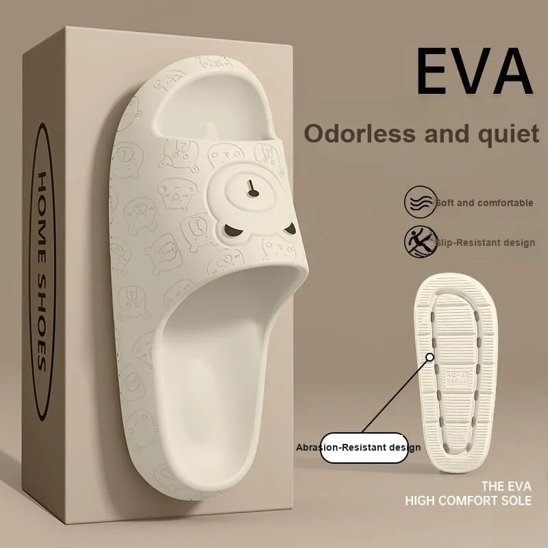 LUNNIFEIYA Summer Slippers Home Indoor Bathroom Slip Resistant Eva Squashy And Bouncy Feeling Platform Slippers-8