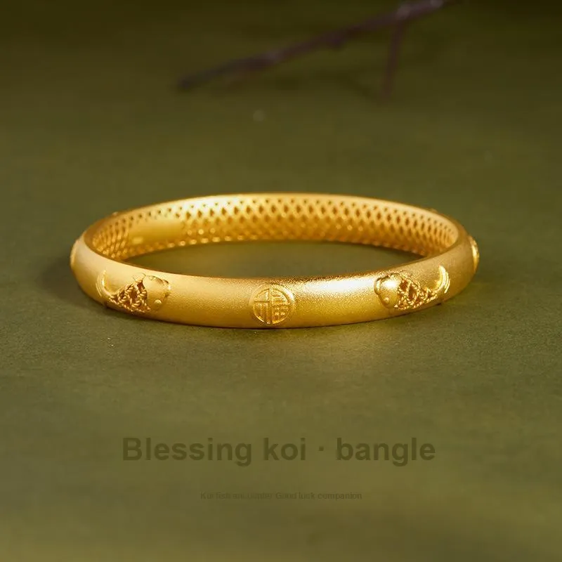JITAIXIANG S999 Fine Silver Bangles Women's-1