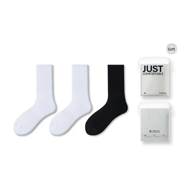 FIRS Mid Calf Socks Men's Shopping Bag 3 Pack-4