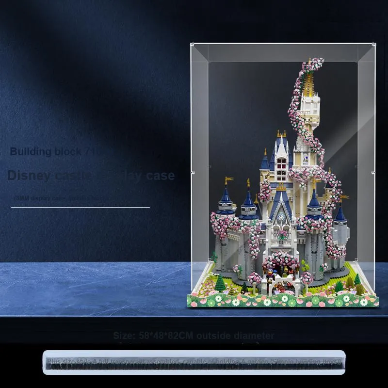 LIGHT YOUR BRICKS LeiYiBai Compatibility Building Block 71040 Disney Castle Storage Box Model Accessories-9