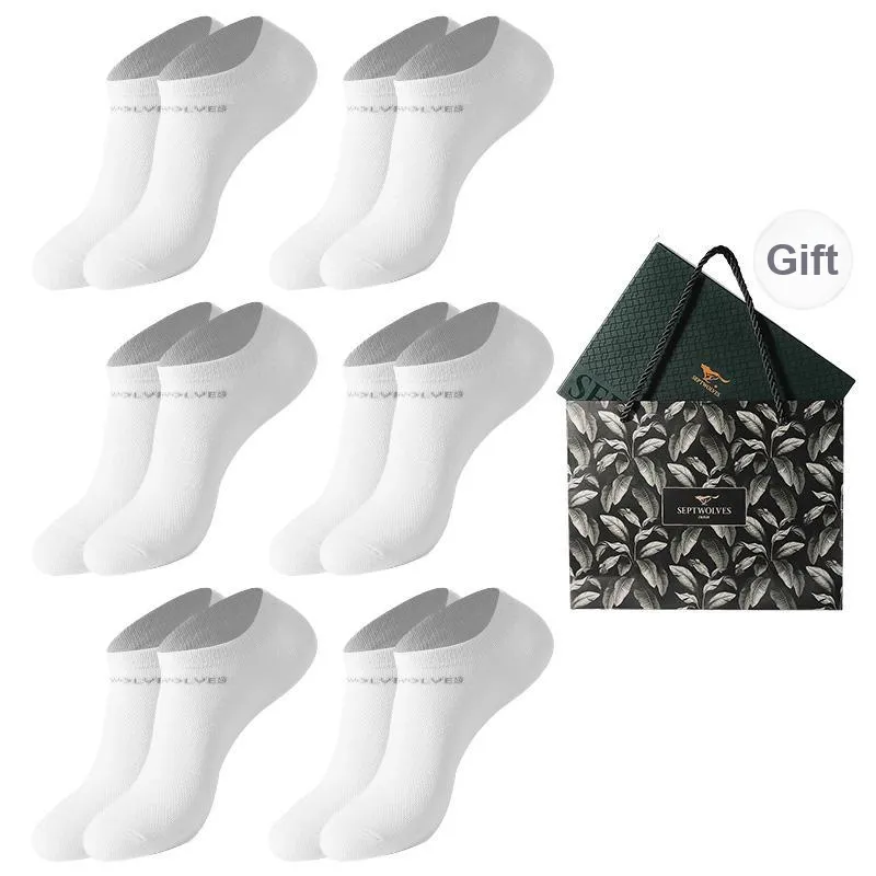 SEPTWOLVES Ankle Socks Men's Gift Box Of 6 Doubles-0