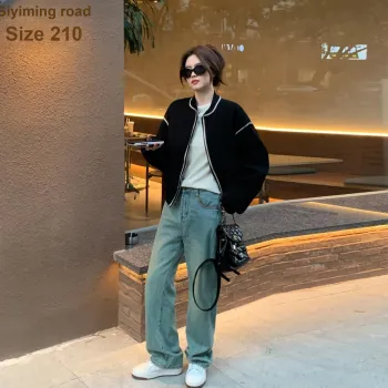 REAL EASY Baseball Jacket Women's Black