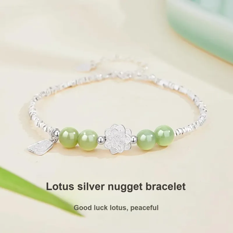 MGS S925 Refined Vintage High Quality Peaceful Joy Chinese Fashion Trend Bestie Couple Mother Adjustable Women's-2