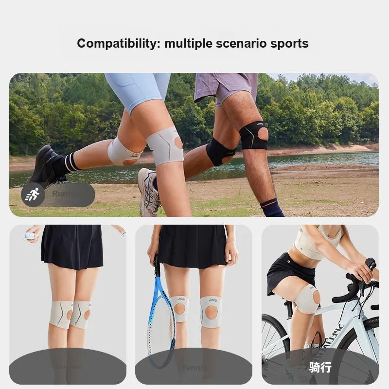Jeep Knee Pads Polyamide Running, Mountaineering, Hiking, Cycling, Badminton, Fitness, Table Tennis Unisex-4