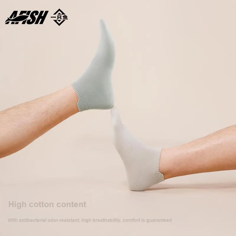 AFISH Ankle Socks Men's 5 Pack Shopping Bag-2