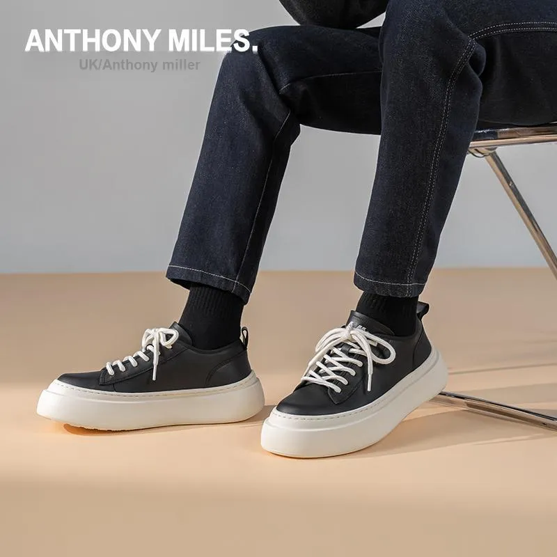 Anthony Miles Anti Slip And Wear Resistant Height Increasing Low Top Skateboard Shoes Men's-5