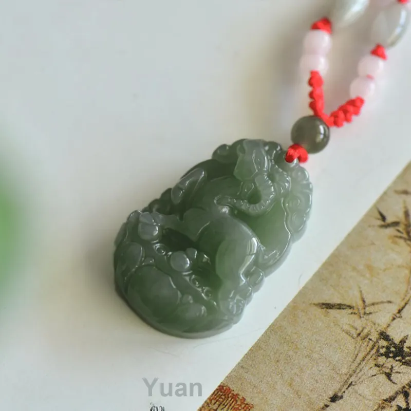 LAOMIAO Pendants Green Jade Unisex-9