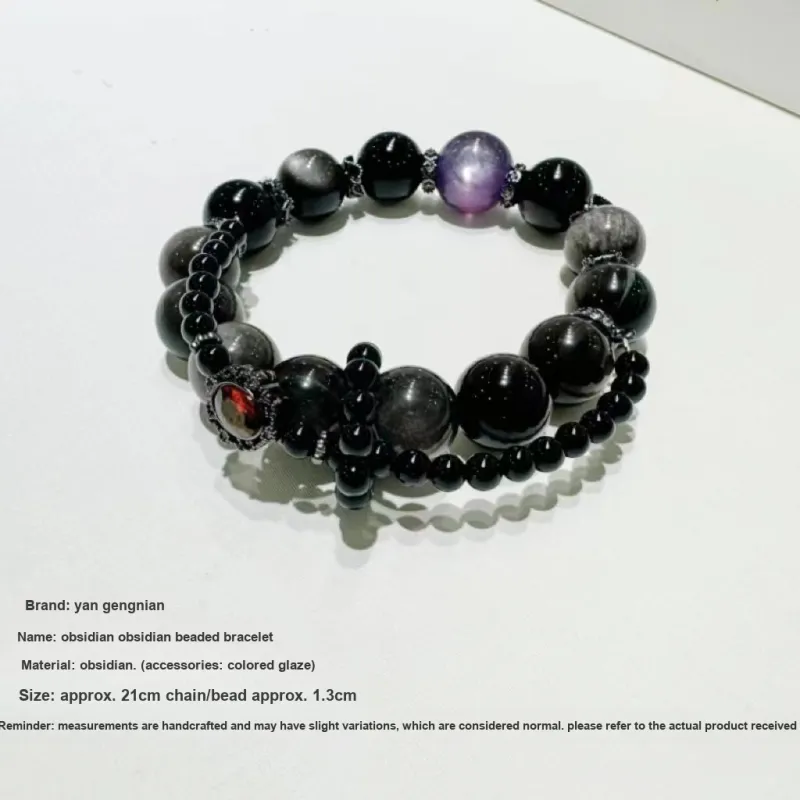 YANGENGNIAN Obsidian Bracelets Unisex-4