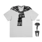 White Heather Gray (Black White Shawl)