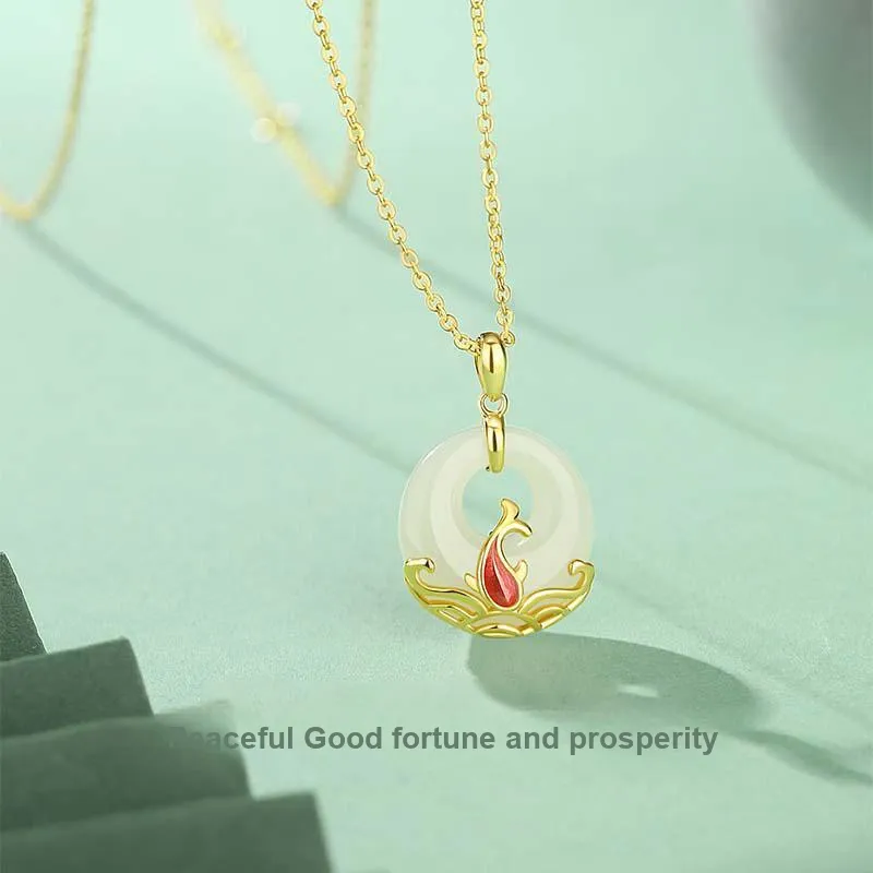 VANA Hetian Jade Necklaces Green Jade Women's-2