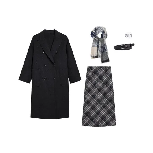 Ice Cream And Whale Длинный рукав Комплект с юбкой Женские