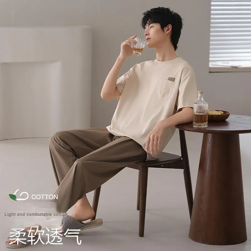 XIA.WA.ZHI.XIU Pajama Set Men's Gift Box Set Image Color-1