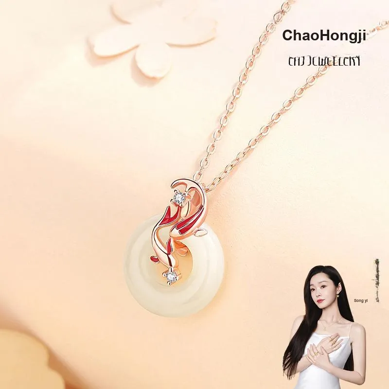 CHAOHONGJI Chalcedony Sterling Silver Necklaces Women's-2