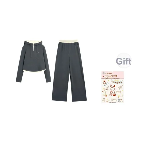 ZIHAN Dark Gray Women's Casual Suits ZIHAN Темно-серый Женский Повседневный Костюм